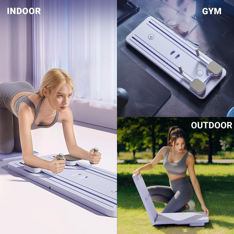 Multi-Functional Abdominal Board Exercise Equipment with Knee Mat Home Pilates Reformer Abs Workout Machine for Ab Core Strength Training Hmoe Gym Fitness Board